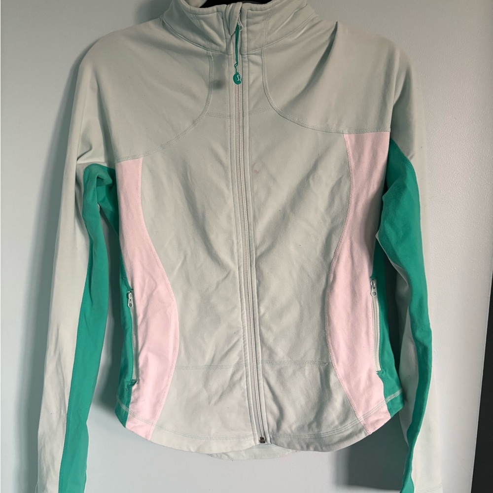 Lululemon Women's Mint and White Jacket